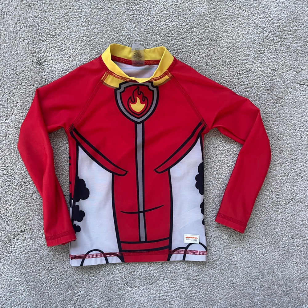 Firefighter Kids Costume Shirt - Red